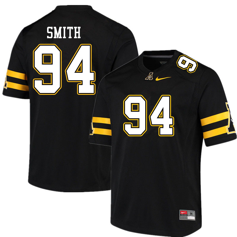 Men #94 Luke Smith Appalachian State Mountaineers College Football Jerseys Sale-Black